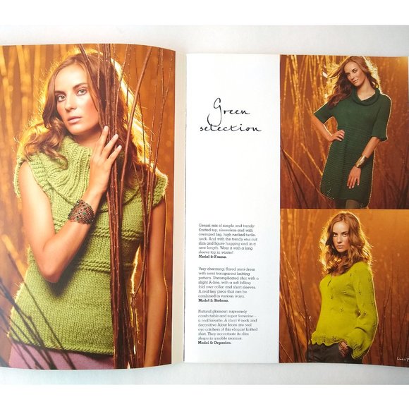 Linea Pura #2 Sweaters Knitting Pattern Book Lana Grossa 15 Designs Fall-Spring - Picture 5 of 12